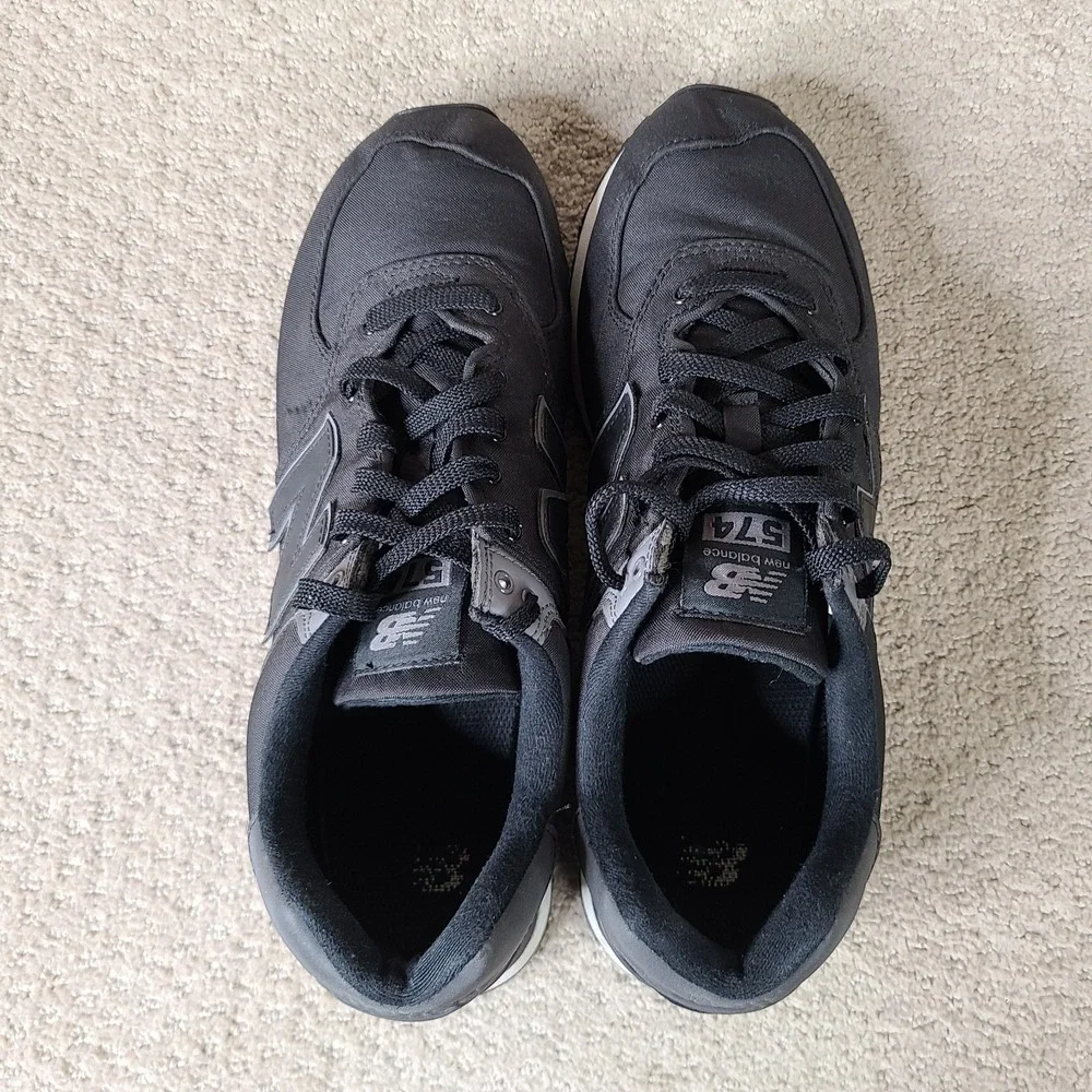 New Balance 574 Premium Classics Mens 11.5 D Black Silver Running Shoes ML574JJ2